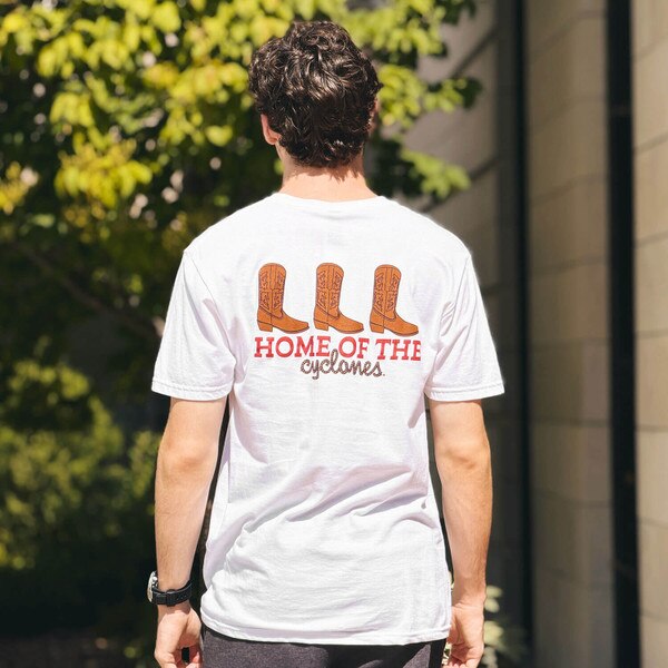 College House Cardinal Boot Trio White Short Sleeve T-Shirt back